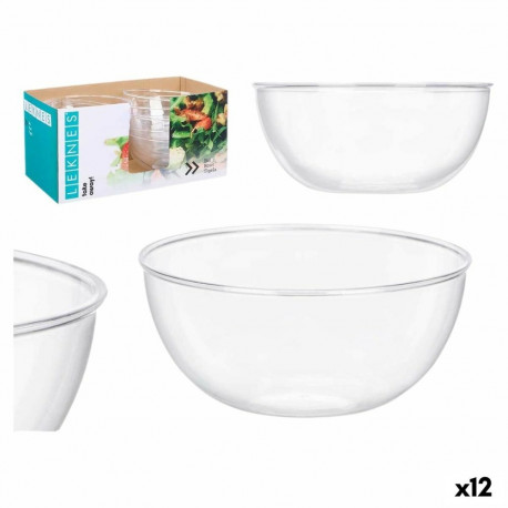 Plate set Leknes CK80678-1 CK80678-1 Transparent Plastic 3,5 L 25,5 x 12,5 x 25,5 cm (12 Units)