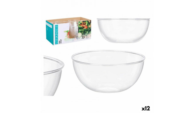 Plate set Leknes CK80678-1 CK80678-1 Transparent Plastic 3,5 L 25,5 x 12,5 x 25,5 cm (12 Units)