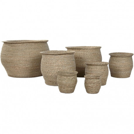 Lillepott Home ESPRIT Pruun kiud Linna 70 x 70 x 58 cm (7 Ühikut)