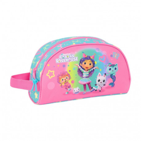 Reisi Tualett-tarvete Kott Gabby's Dollhouse Confetti Roosa Türkiissinine 26 x 16 x 9 cm