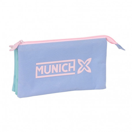Triple Carry-all Munich Mellow Blue Pink Sky blue 22 x 12 x 3 cm