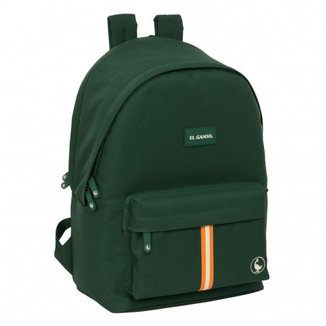 Rucksack for Laptop and Tablet with USB Output El Ganso Basics Green