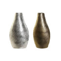 Vase DKD Home Decor Golden Silver Aluminium Modern 22 x 13 x 40,5 cm (2 Units) Vase DKD Home Decor Golden Silver Aluminium Modern 22 x 13 x 40,5 cm (2 Units)