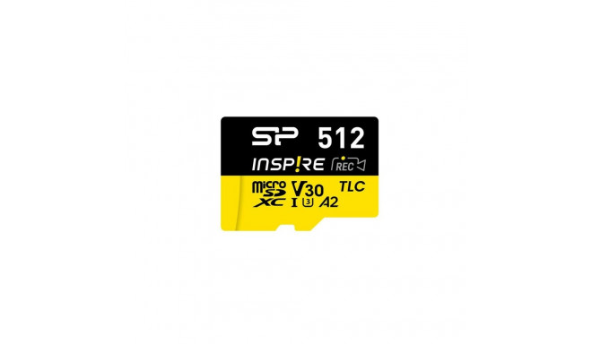 Micro SD Memory Card with Adaptor Silicon Power SP512GBSTXLA2V1NSP 512 GB