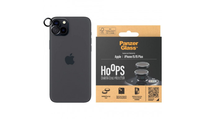 Kaamera kaitseklaas PanzerGlass iPhone 15/15 Plus Hoops, must