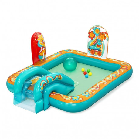 Bestway Retro Groove laste täispuhutav mängukeskus ja bassein 1.93 m x 1.52 m x 74 cm