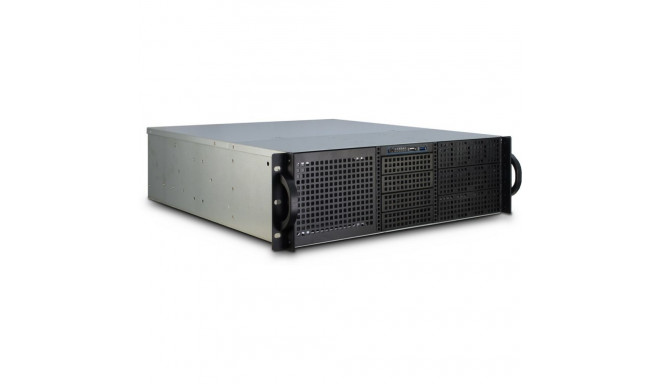Inter-Tech 3U-30248 Rack Black, Stainless steel