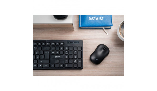 Savio KB-02 klaviatuur kodu/kontor USB QWERTY must