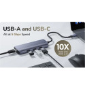 Cudy UH606 PortMate USB-C 6-in-1 Hub 4K 60Hz HDMI Gigabit LAN 3x USB-A Power Input Grey