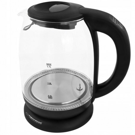 Electric Kettle - Esperanza Ekk027 1.7l Transparent 2200w Black