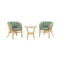 FURNIT SET OUT BEIGE ARMCHAIR/TABLE