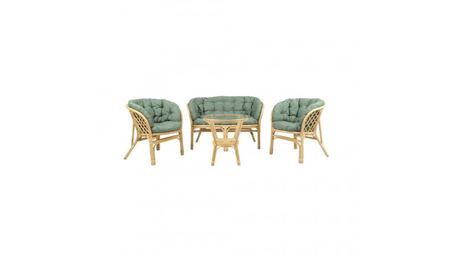 FURNIT SET OUT BEIGE ARMCH/SOFA/TAB