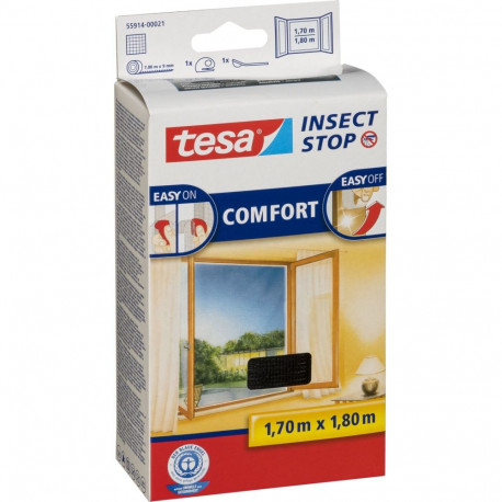 Tesa Insect Stop for Windows Hook&Loop 1,7x1,8m Black 55914