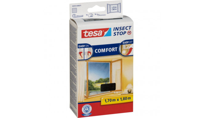 Tesa Fliegengitter Fenster klett 1,7X1,8m must 55914