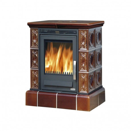 FIREPLACE HELVETIA WITH A TILED BASE
