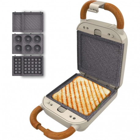 Cecotec Rock'nToast Retro One beež võileivagrill 700 W 3 plaadiga beež