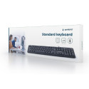 Klaviatuur GEMBIRD KB-U-103-RU Must Mustvalge Inglise Vene QWERTY