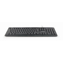 Klaviatuur GEMBIRD KB-U-103-RU Must Mustvalge Inglise Vene QWERTY