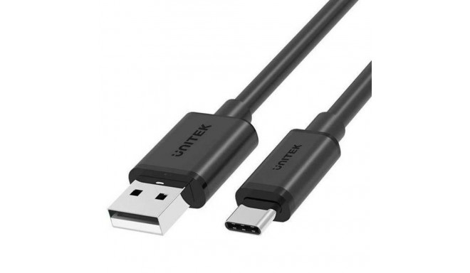 USB A to USB C Cable Unitek C14067BK Black 1,5 m