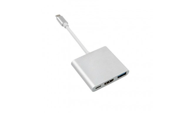 3-Port USB-C Hub MacLean MCTV-840 Hõbedane