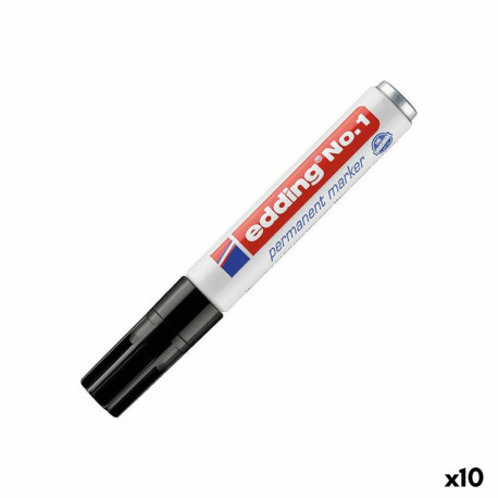Püsimarker Edding Nº 1 Must (10 Ühikut)