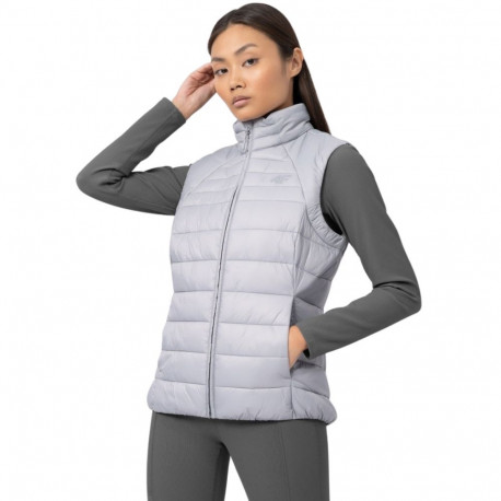 4F naiste vest H4Z22 KUDP001 27S L, jahe helehall