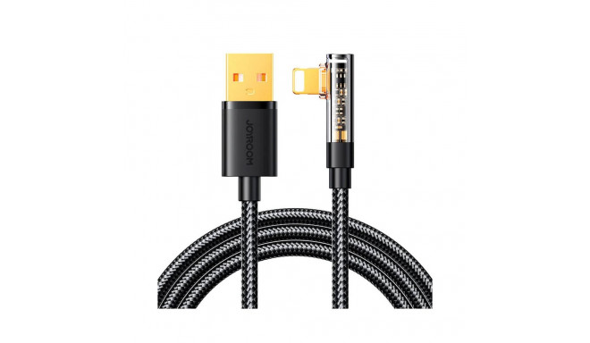 Angle Cable to USB-A / Lightning / 1.2m Joyroom S-UL012A6 (black)