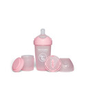 Twistshake Pro Double Anti-Colic Feeding Bottle 260ml Pastel Pink 79024