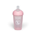 Twistshake Pro Double Anti-Colic Feeding Bottle 260ml Pastel Pink 79024