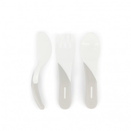Twistshake Learn Cutlery 6+m White 78207