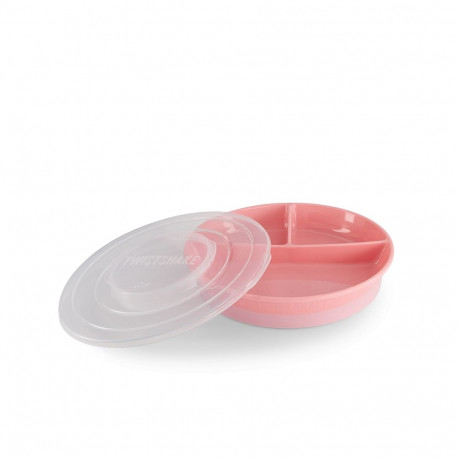 Twistshake Divided Plate 6+m Pastel Pink 78169