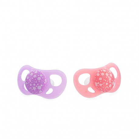 Twistshake 2x Pacifier 6+m Pastel Pink Purple 78289