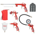 Pneumaatiliste püstolite komplekt koos voolikuga 5 tk, Proline, CE