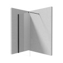 KERRIA PLUS SHOWER WALL. WHT/TRAN NERO90