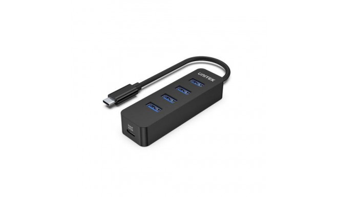 UNITEK uHUB Q4 USB 3.2 Gen 1 (3.1 Gen 1) Type-C 5000 Mbit/s Black