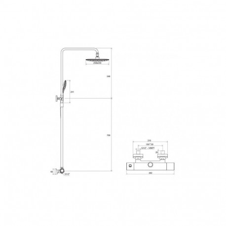 Shower system TE 093.01 X070164