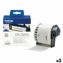 Katkematu Paberirull Brother DK-22205 Must/Valge (3 Ühikut)