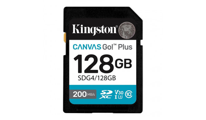KINGSTON 128GB SDXC Canvas Go Plus Gen4 200MB/s C10 UHS-I U3 V30
