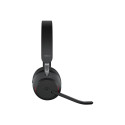 JABRA Evolve2 65 MS stereo on-ear Bluetooth juhtmevaba USB-C mürasummutav must laadimisalusega MS Te