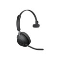 JABRA Evolve2 65 MS Mono on-ear konverteeritav Bluetooth juhtmevaba USB-A mürasummutav must laadimis