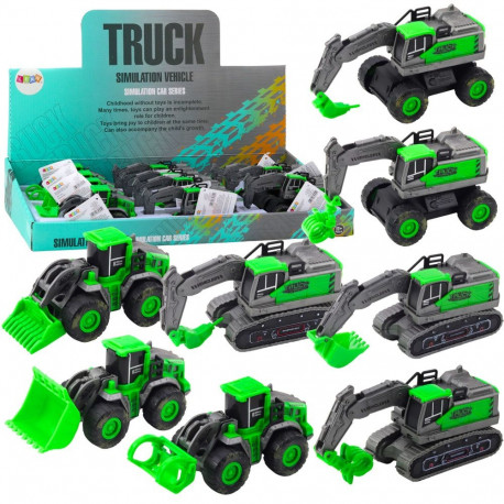 ehitusmasin ekskavaator laadur buldooser roheline vedu mix