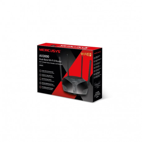 Wireless Router - Mercusys MR80X Dual-Band Wi-Fi 6 3000 Mbps Gigabit Ports