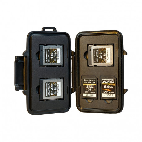 Delkin vutlar ilmastikukindel CFexpress Type B (3xCFexpress Type B/2xSD & 2xmicroSD)