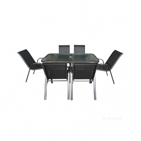 OUTD FURNIT SET 6 tooli 1 laud must HC-891