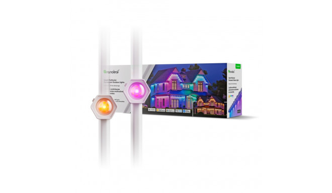 Nanoleaf Smart Multicolor Permanent Outdoor Lights Smarter Kit, 15m|16+ Million Colours