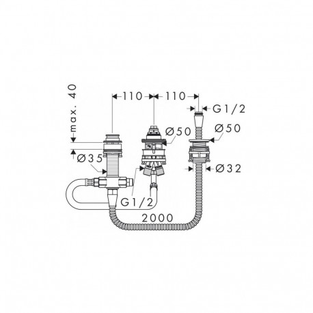 Segisti kinnitusosa Hansgrohe 13439180