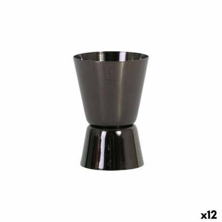 Measuring beaker Viejo Valle Black 4 cl (12 Units)