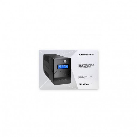 Qoltec Monolith uninterruptible power supply (UPS) Double-conversion (Online) 0.65 kVA 360 W 2 AC ou
