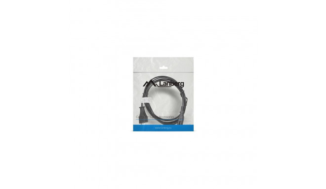 Power Cord - Lanberg C7 Coupler Cee7/16 1.8m Black