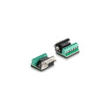 DeLOCK Adapter USB 2.0 Type-A to 1 x Serial RS-422/485 male with 6 pin terminal block 5 V 1.8 m